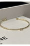 Heliophilia Silver Pulsera de Latón Dorada con Recubrimiento de Laca